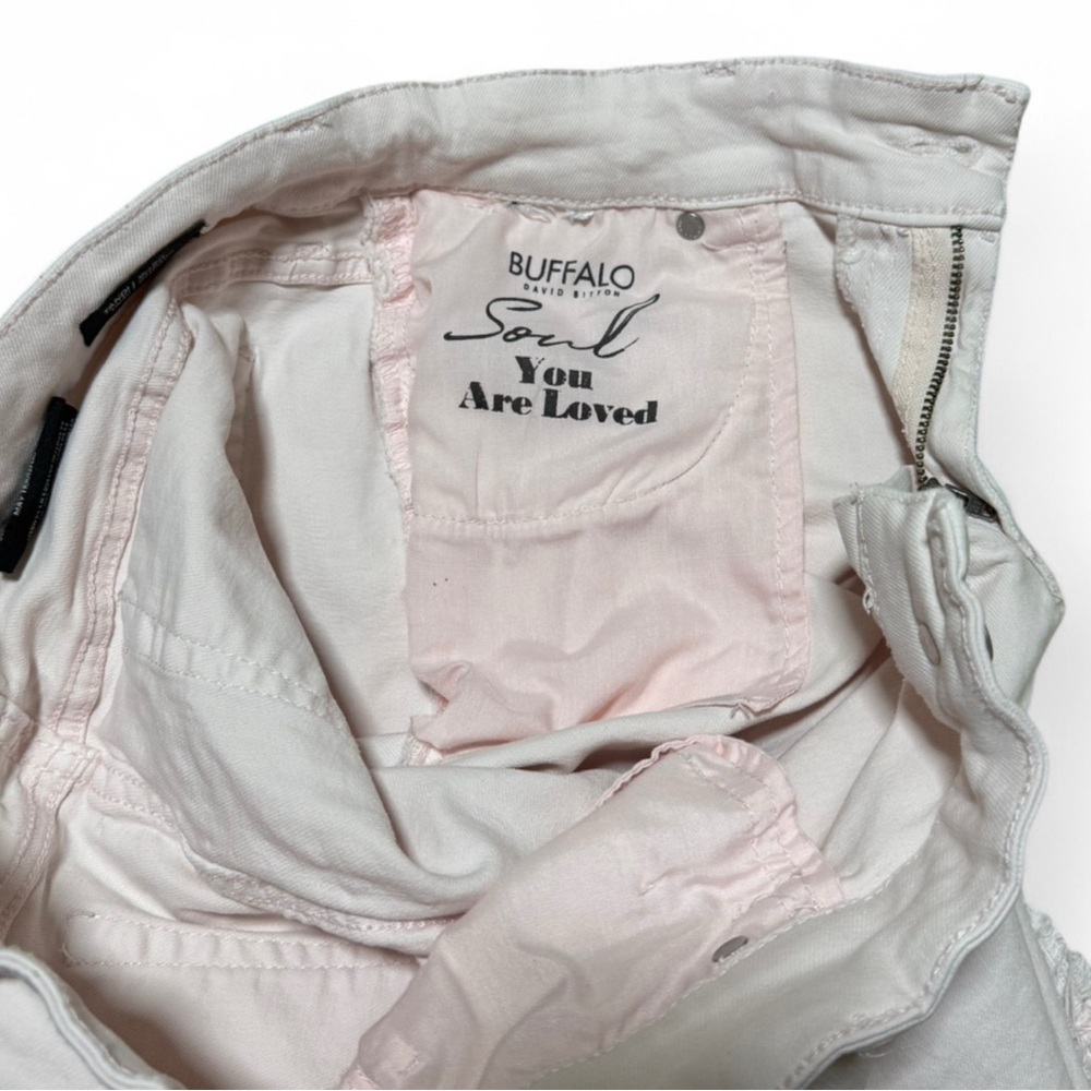 Buffalo David Bitton Tandi Distressed Bermuda Shorts - Pastel Pink - Size 10/30 - Picture 5 of 6
